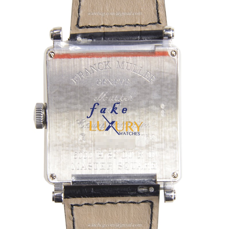 Franck Muller 6000 H SC DT R D OG Master Square Auto 18kt White Gold Diamond Replica Watch - Image 3