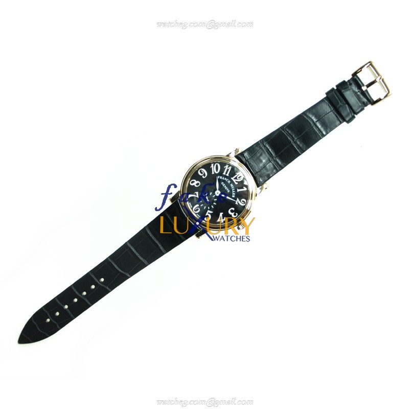 Franck Muller 7391 B S6 BK 5N Replica Watch, Manual Wind, Black Dial, 18kt Rose Gold Case - Image 2