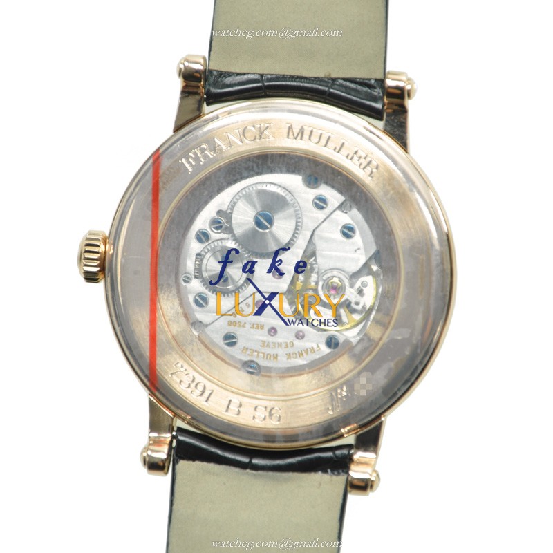 Franck Muller 7391 B S6 BK 5N Replica Watch, Manual Wind, Black Dial, 18kt Rose Gold Case - Image 3