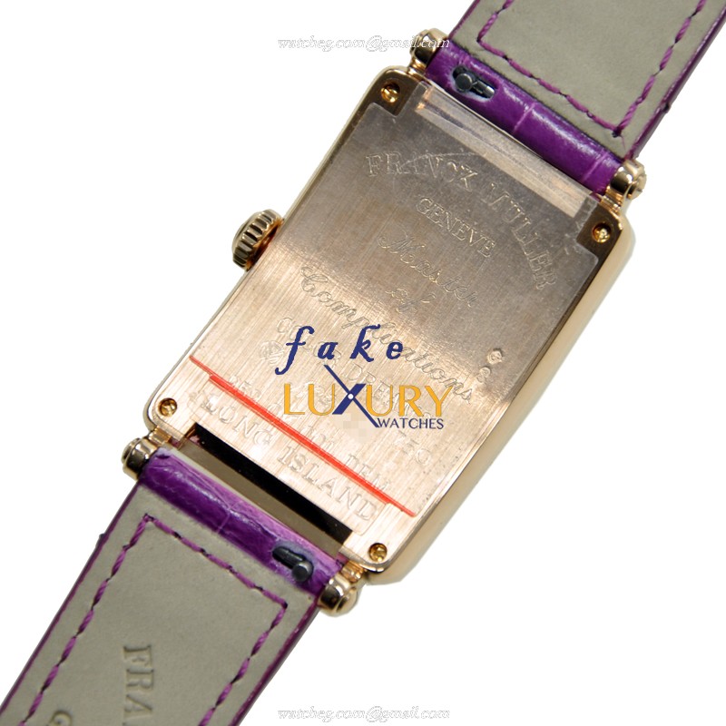 Franck Muller 952 QZ COLDRM 5N Long Island Quartz Replica Watch, 18kt Rose Gold Case, Silver Dial - Image 3