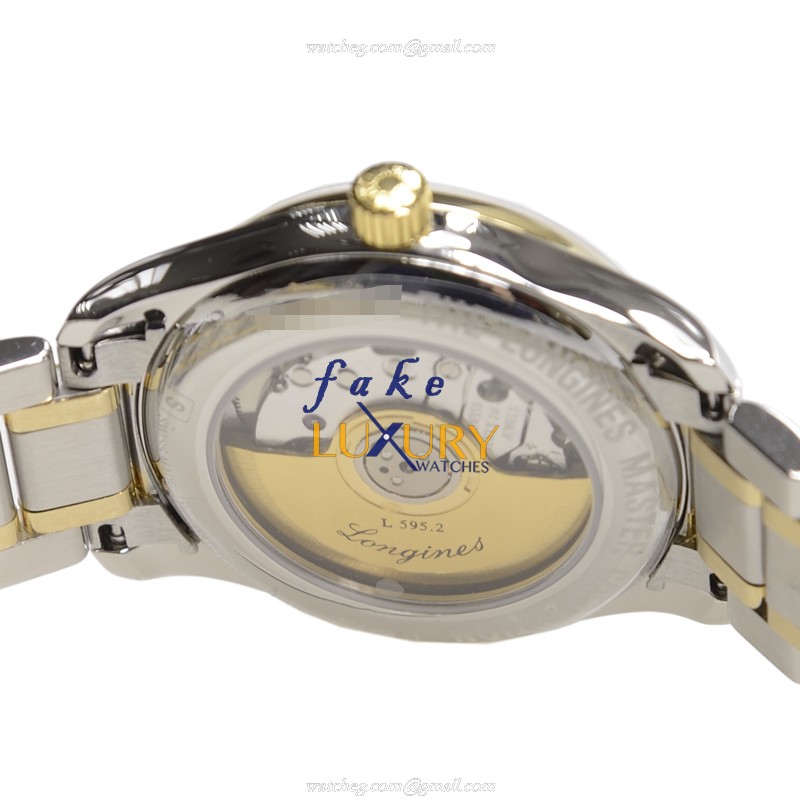 Longines L2.257.5.78.7 Replica Watch, Automatic, 18kt Gold & Steel Case, White Dial - Image 4