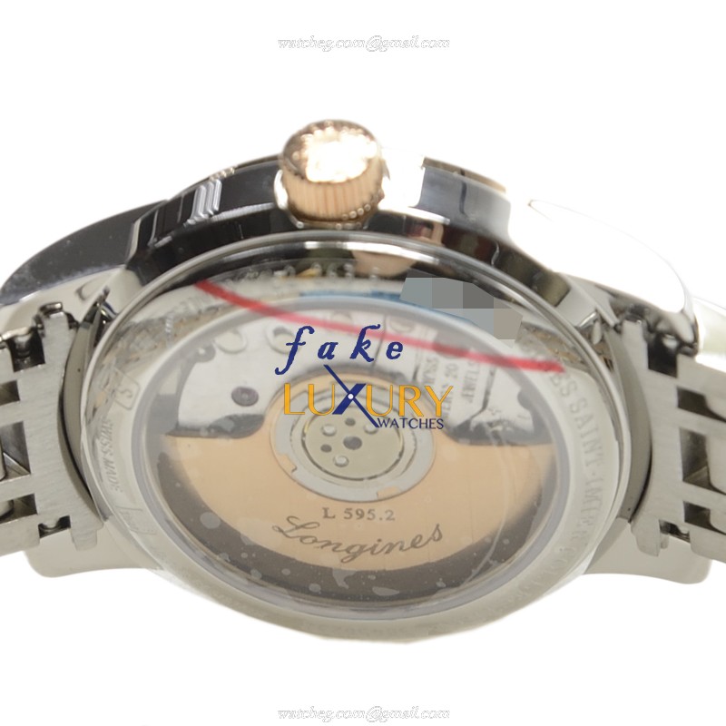 Longines L2.263.5.52.7 Saint Imier Automatic 18kt Rose Gold Black Dial Replica Watch - Image 4