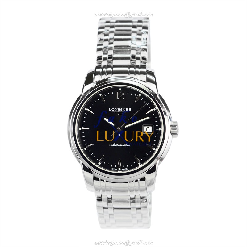 Longines L2.763.4.52.6 Saint Imier Replica Watch, Black Dial, Steel Bracelet, Automatic - Image 2