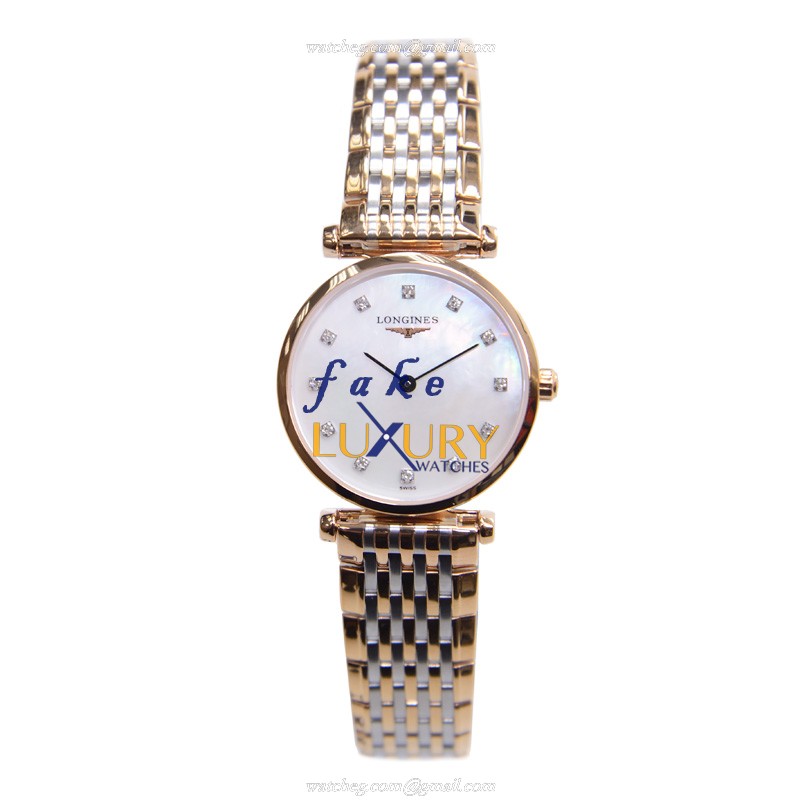 Longines L4.209.1.87.7 La Grande Quartz PVD Gold 18kt Rose Gold Strap White Mother of Pearl Dial - Image 2