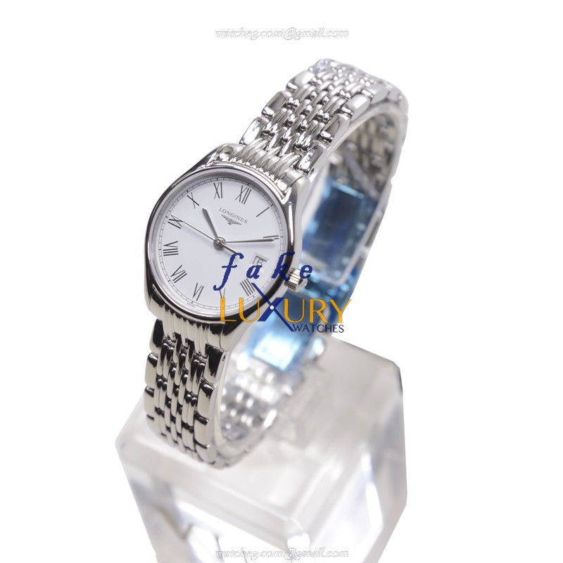 Longines L4.259.4.11.6 Lyre Replica Watch Quartz Movement White Dial Silver Steel Bracelet - Image 3