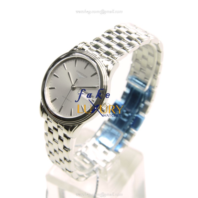 Longines L4.799.4.72.6 Flagship Replica Watch Automatic Movement Silver Dial Steel Bracelet - Image 3