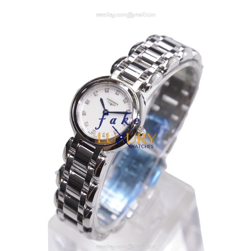 Longines L8.109.4.87.6 PRIMA LUNA Quartz White Dial Silver Stainless Steel Replica Watch - Image 3