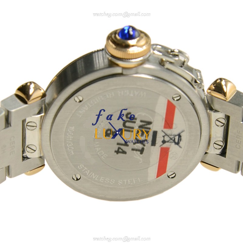 Cartier Pasha de Cartier WJ124020 Quartz Silver Dial 27mm Steel Replica Watch - Image 4