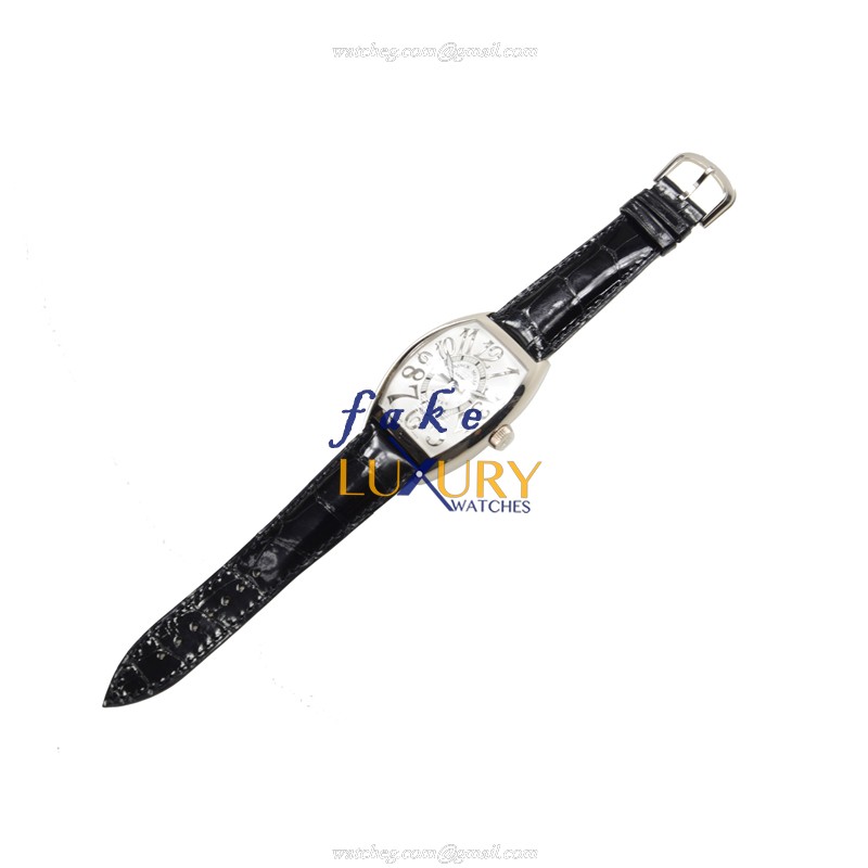 Franck Muller 8880 SC REL OG Cintree Curvex Replica Watch Automatic 18kt White Gold Silver Dial - Image 2