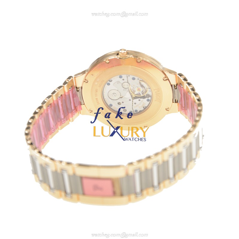 Piaget G0A38060 Dancer Replica Watch Manual Wind 18kt Rose Gold Diamonds White Dial Silver Strap - Image 4