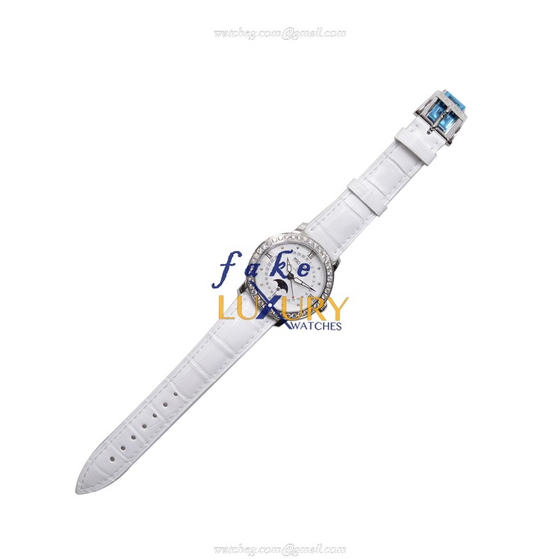 Blancpain 3663A-4654-55B Replica Watch, White Dial, Stainless Steel & Diamonds, Automatic - Image 2