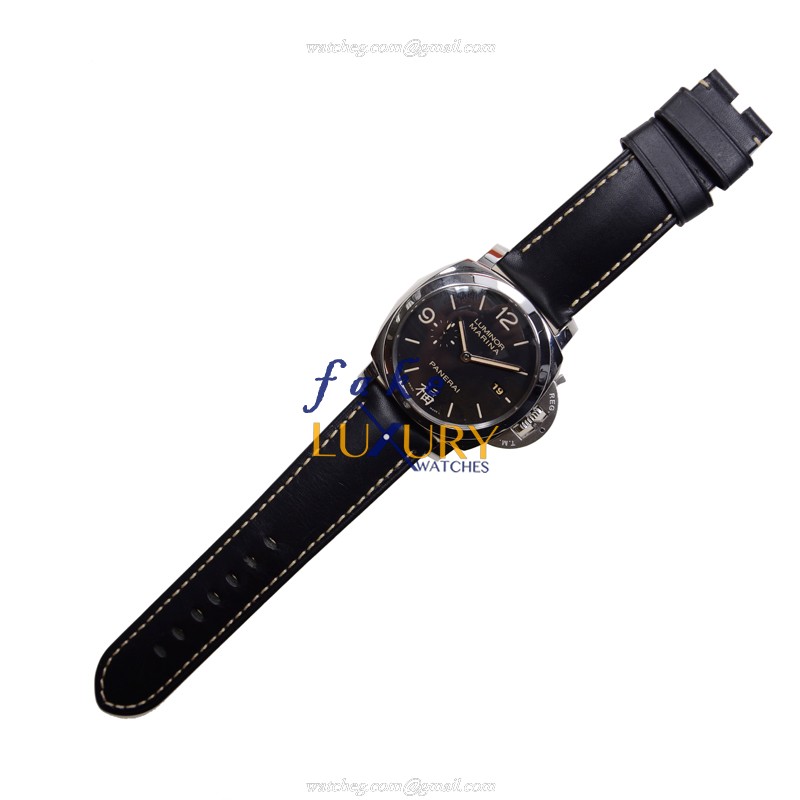 Panerai PAM00498 Luminor Replica Watch, Automatic, Black Dial, Stainless Steel, 44mm - Image 2