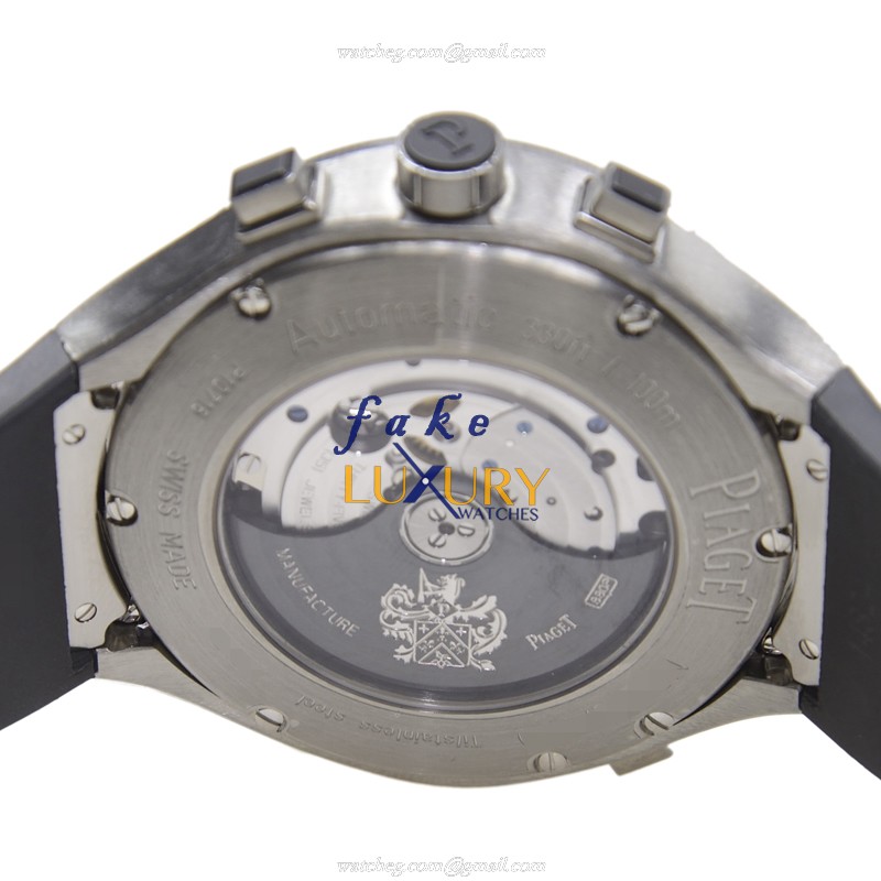 Piaget G0A35001 POLO Automatic Titanium Black Dial Silver Strap Replica Watch - Image 4