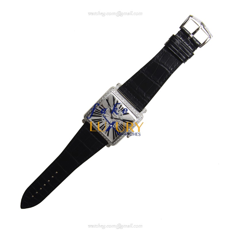 Franck Muller 6002 H QZ R D 1R AC Master Square Quartz Stainless Steel Diamonds Replica Watch - Image 2
