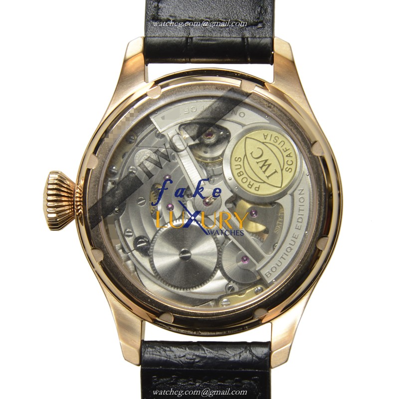 IWC IW502639 PILOTS Automatic 18kt Rose Gold Black Alligator | Replica Watch - Image 3