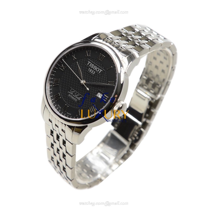 Tissot T41.1.483.53 Replica Watch, Automatic, Black Dial, Stainless Steel Case, Silver Bracelet - Image 3