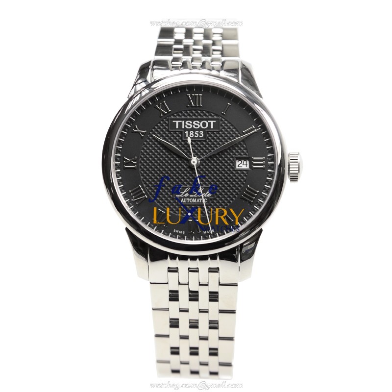 Tissot T41.1.483.53 Replica Watch, Automatic, Black Dial, Stainless Steel Case, Silver Bracelet - Image 2