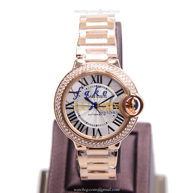 - CARTIER WE902034 BALLON BLEU Automatic 18kt Rose Gold Replica Watch - Swiss Movement - Image 2