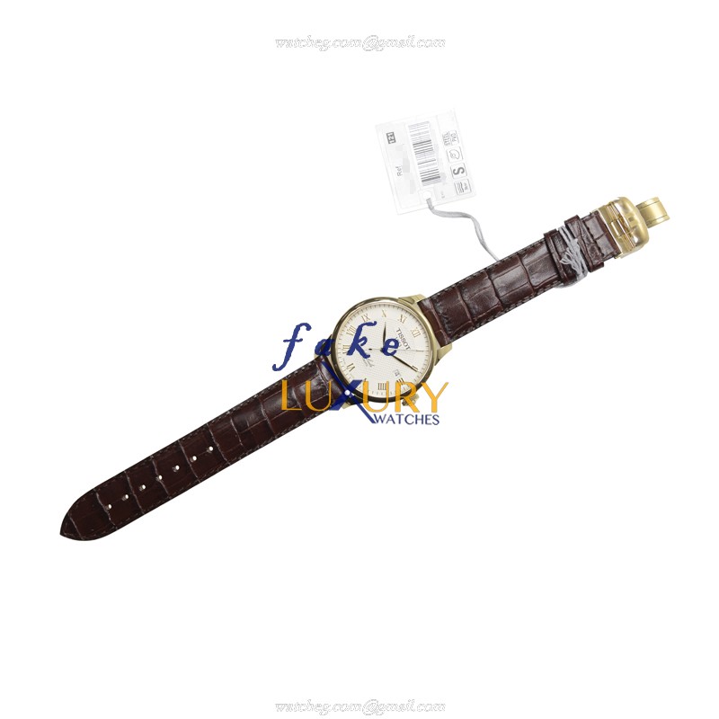 Tissot T41.5.413.73 T-Classic Replica Watch - Automatic - Steel Case - Silver Dial - Leather Strap - Image 2