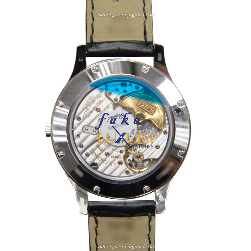 Chopard L.U.C 161920-1004 Automatic 18kt White Gold Replica Watch, Silver Dial, Alligator Strap - Image 3