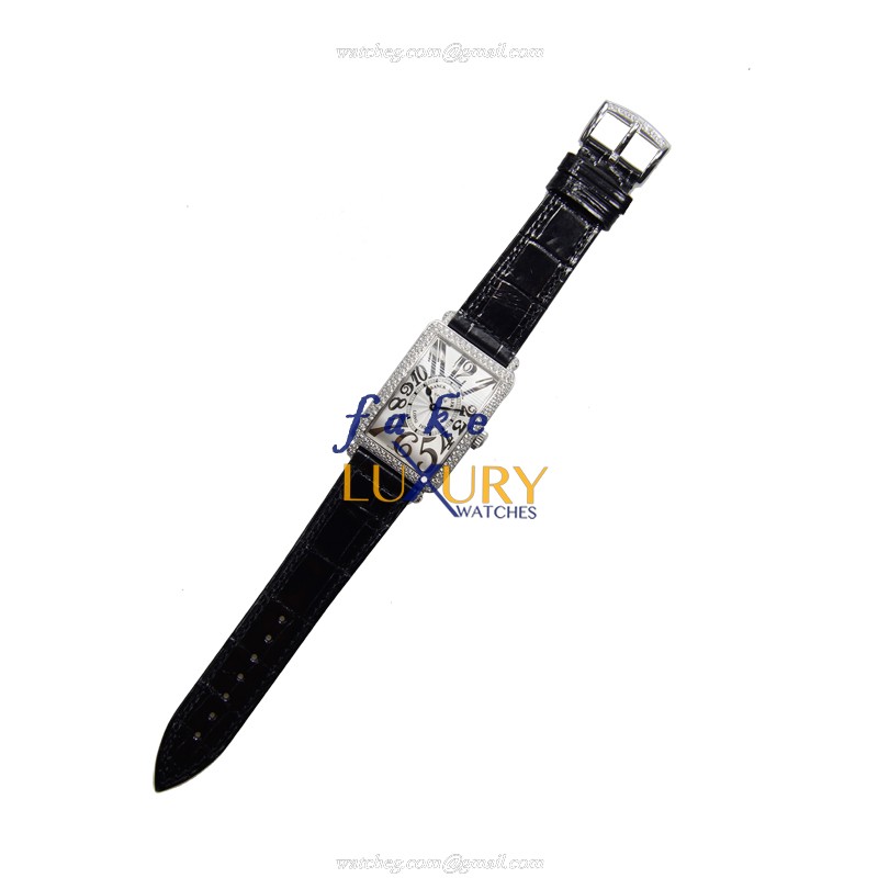 950 QZ REL D OG - Franck Muller Replica Watch Long Island Quartz 26mm 18kt White Gold Diamond - Image 2