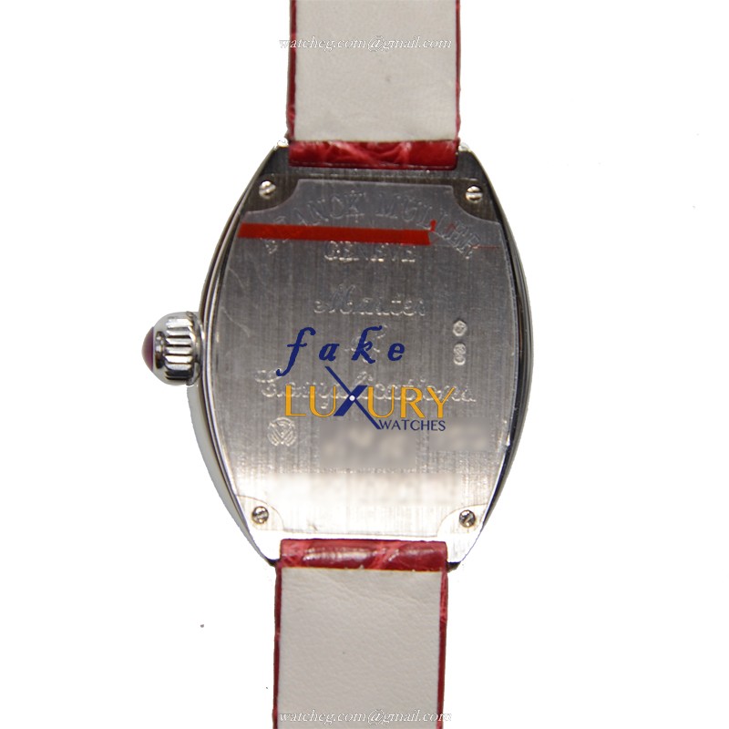 Franck Muller 5002 S QZ D3 1P OG Replica Watch Quartz Movement 18kt White Gold Diamond Red - Image 3