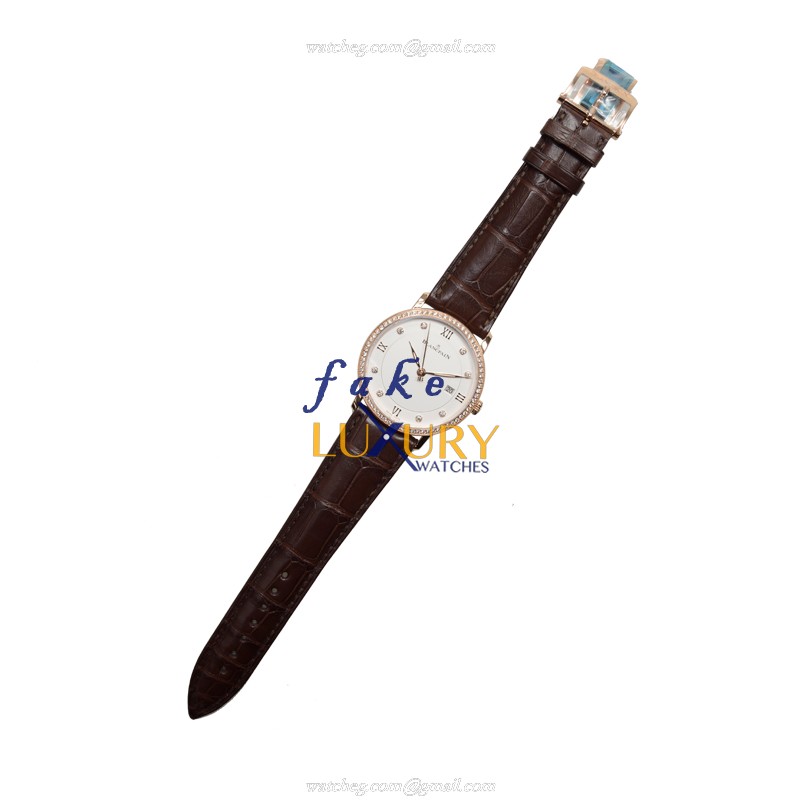 Blancpain 6651-2987-55B Villeret Replica Watch, Automatic Movement, Silver Dial, Rose Gold Case - Image 2