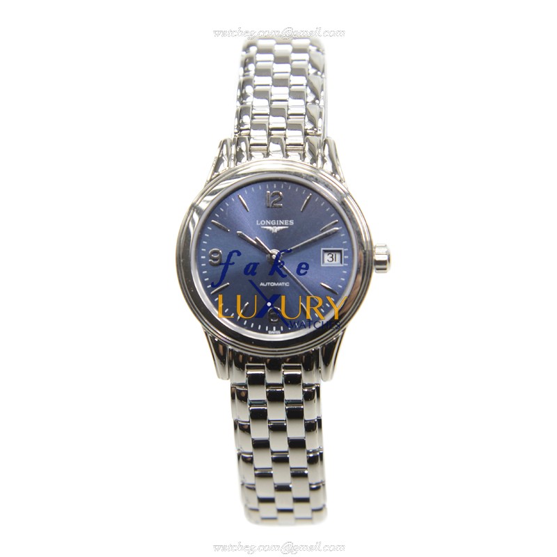 Longines FLAGSHIP L4.274.4.96.6 Automatic Stainless Steel Dark Blue Dial Replica Watch - Image 2