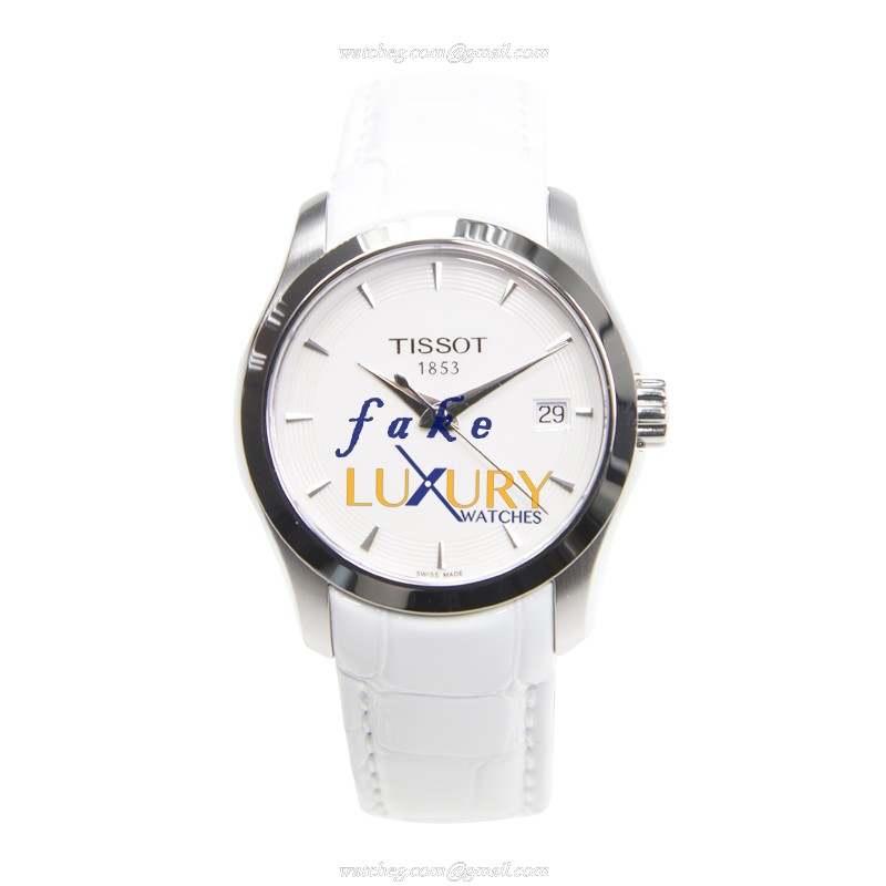 Tissot T035.210.16.011.00 T-Classic Quartz White Leather 32mm | Automatic | Steel | Replica Watch - Image 2