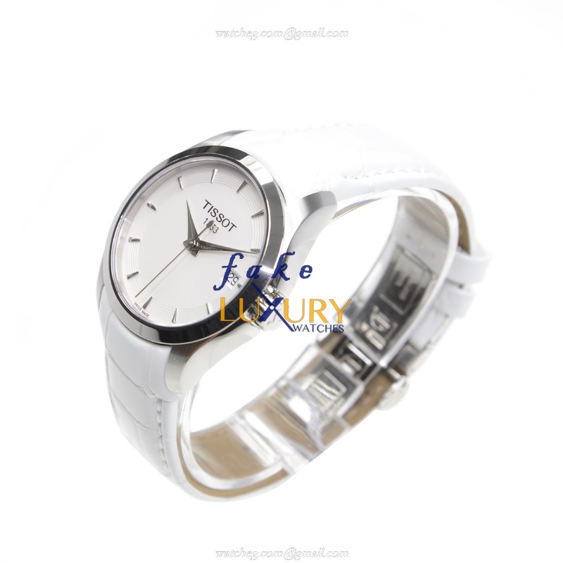 Tissot T035.210.16.011.00 T-Classic Quartz White Leather 32mm | Automatic | Steel | Replica Watch - Image 3