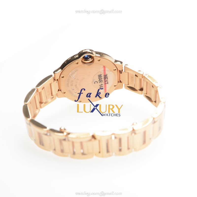 Cartier W6920068 BALLON BLEU Automatic 18kt Rose Gold - Ceramic Bezel - Swiss Movement - Replica - Image 4