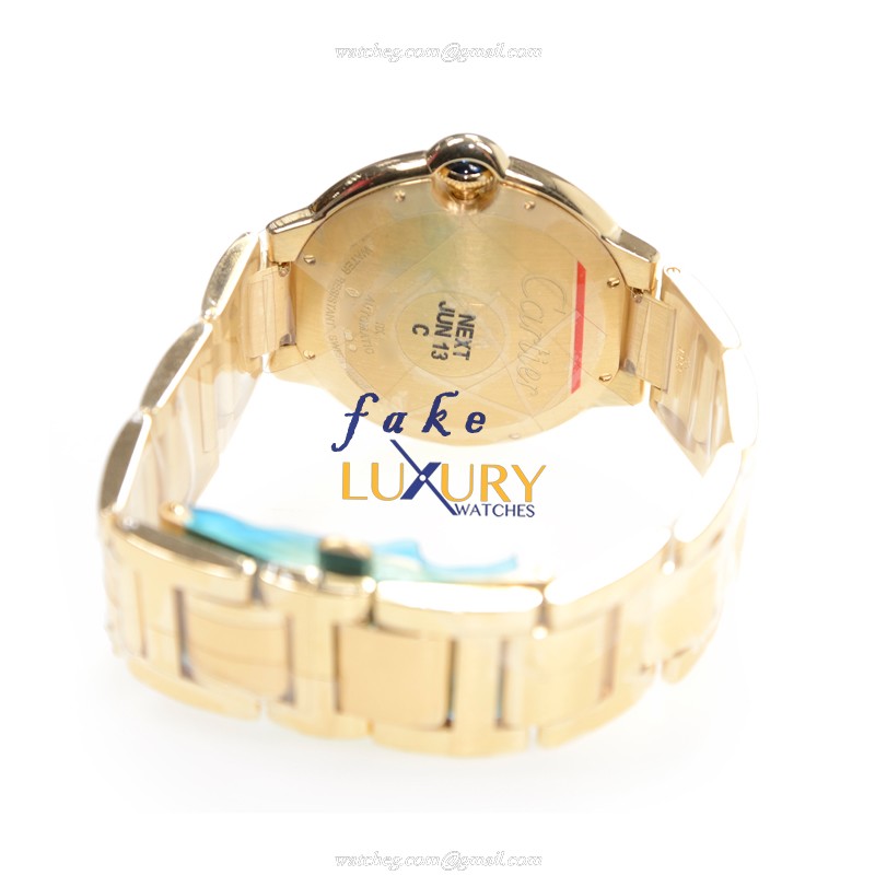 Cartier W69005Z2 BALLON BLEU - Automatic 18kt Yellow Gold - Replica Watch - 42mm - Swiss Movement - Image 4