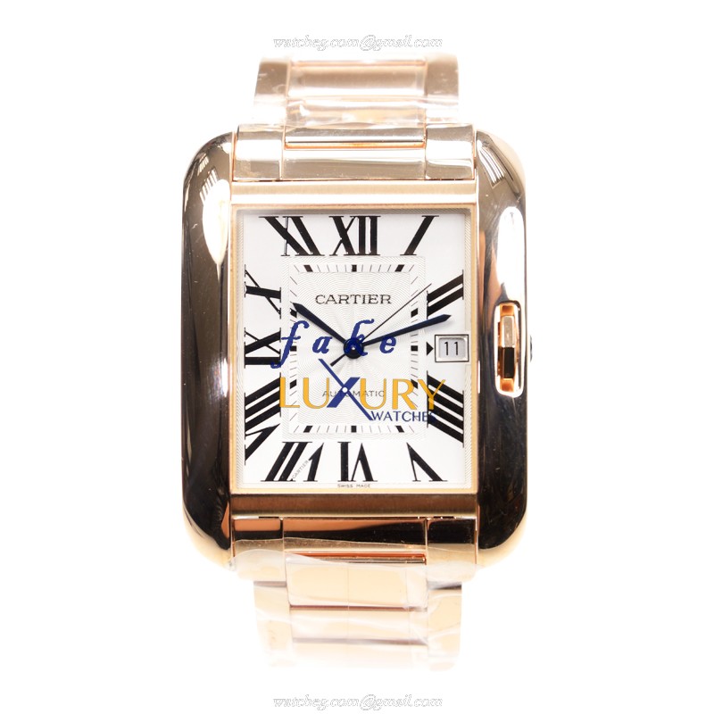 Cartier W5310002 TANK Automatic 18kt Rose Gold Replica Watch, Ceramic Bezel, Swiss Movement, 1:1 - Image 2
