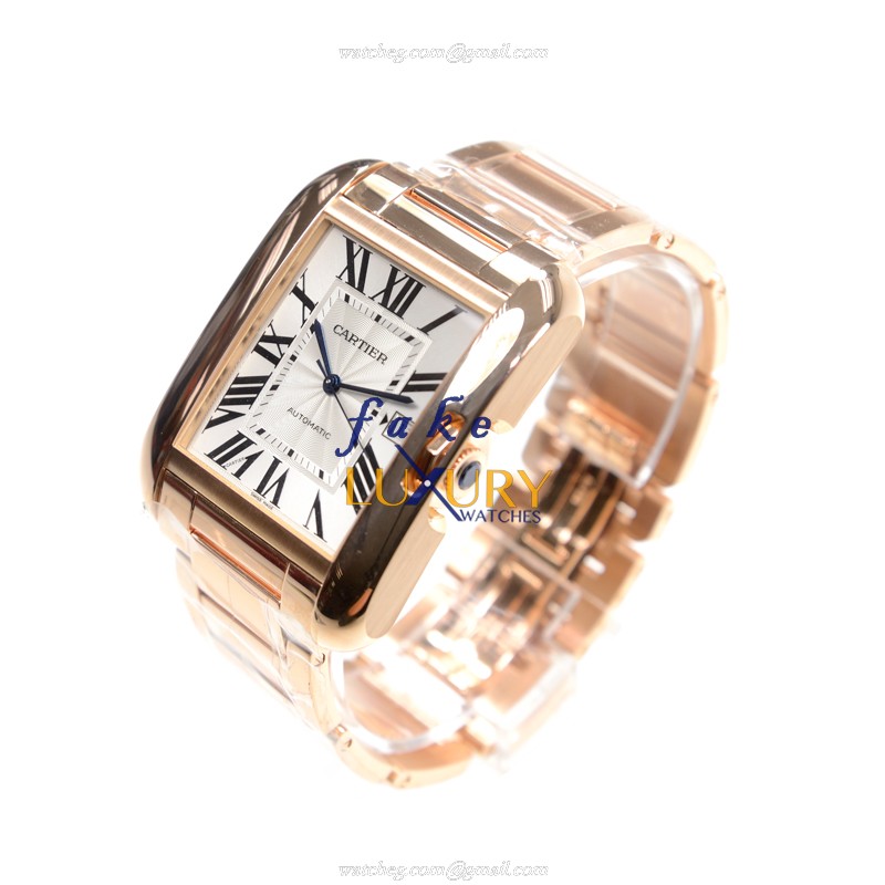 Cartier W5310002 TANK Automatic 18kt Rose Gold Replica Watch, Ceramic Bezel, Swiss Movement, 1:1 - Image 3