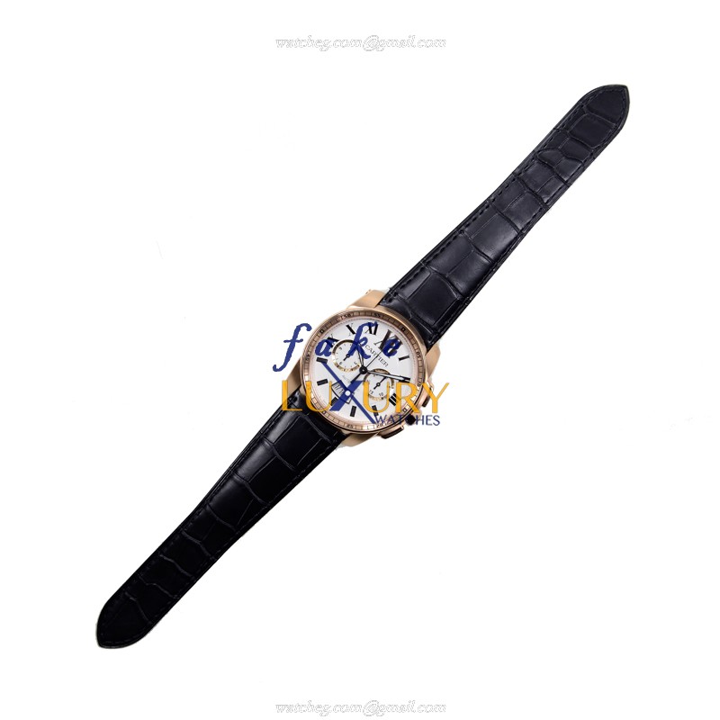 Cartier W7100044 CALIBRE DE CARTIER Automatic 18kt Rose Gold Replica Watch, Automatic Movement - Image 2