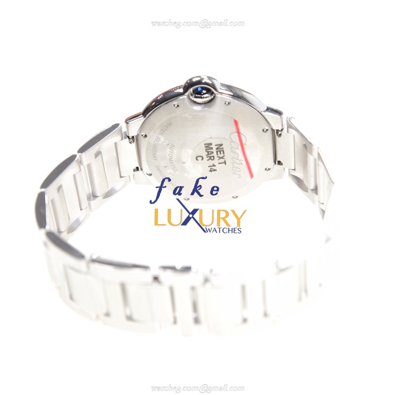 Cartier WE9006Z3 BALLON BLEU Automatic 18kt White Gold Diamond Replica Watch - Swiss Movement - Image 4