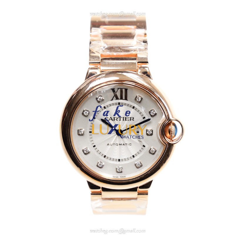Cartier WE902026 BALLON BLEU AUTO 18kt Rose Gold | 36mm | Ceramic Bezel | Replica Watch - Image 2