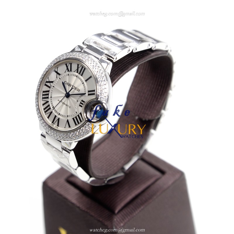 WE902035 - Cartier Ballon Bleu Replica Watch - Automatic - White Gold Diamond Dial - Image 2