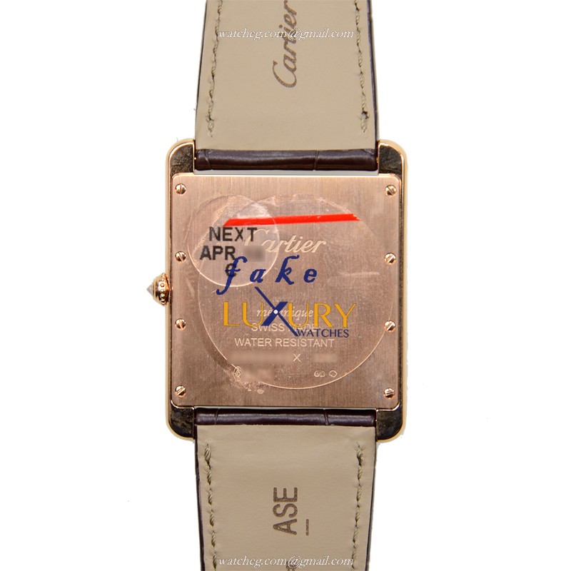Cartier WT200005 TANK Manual Wind 18kt Rose Gold & Diamonds  Replica Watches - Image 3