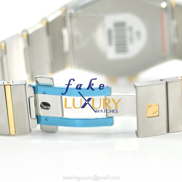 Omega 123.20.35.60.02.002 Constellation Replica Watch, Silver Dial, 18kt Gold Steel Case, Quartz - Image 4