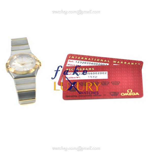 Omega 123.20.35.60.02.002 Constellation Replica Watch, Silver Dial, 18kt Gold Steel Case, Quartz - Image 5