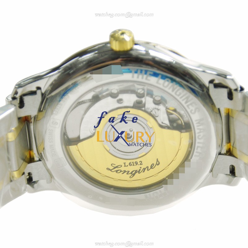 Longines MASTER L2.628.5.11.7 Automatic 18kt Gold Steel White Dial Replica Watch - Image 4