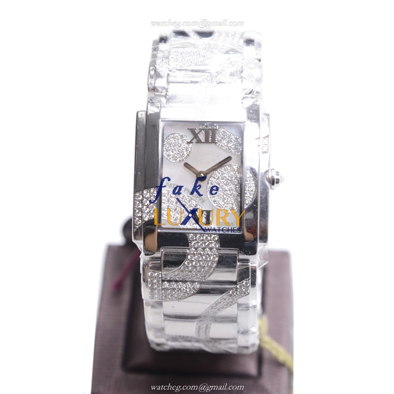Patek Philippe 4910/49G-001 Replica Watch, Twenty-4 Quartz, 18kt White Gold & Diamond, Silver Dial - Image 4
