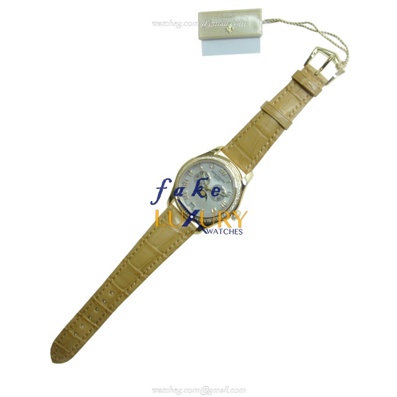 Patek Philippe 4936J-001 Replica Watch, White Mother of Pearl Dial, 18kt Gold & Diamond Case - Image 2