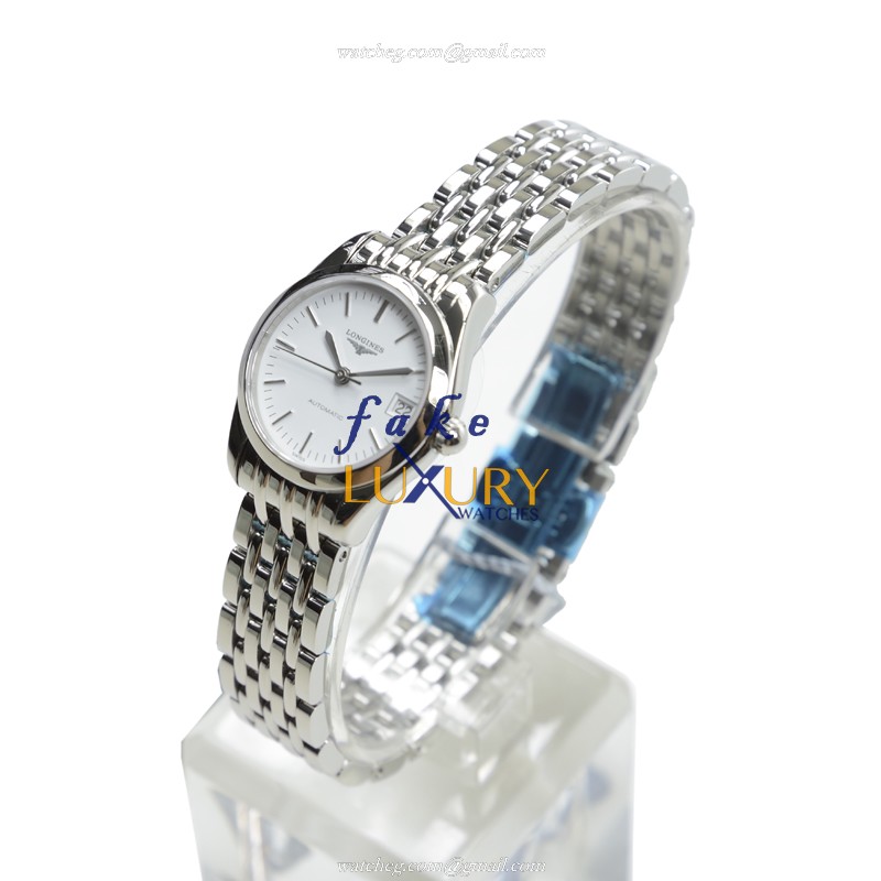 Longines L4.398.4.12.6 Replica Watch, Auto, White Dial, Steel Case, Swiss Movement - Image 3