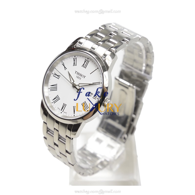 Tissot T033.410.11.013.01 T-Classic Replica Watch, White Dial, Steel Bracelet, Quartz Movement - Image 3