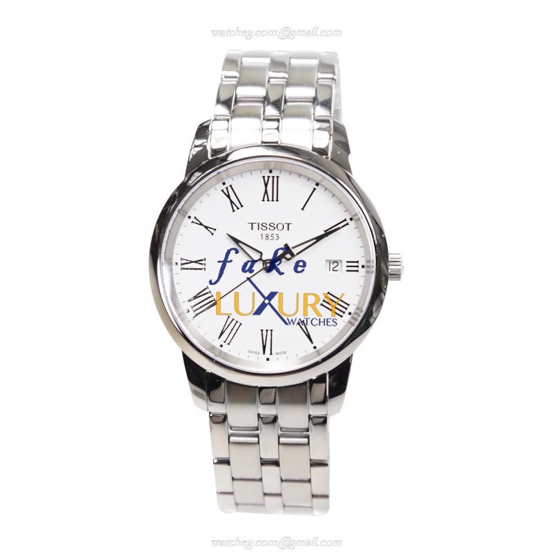 Tissot T033.410.11.013.01 T-Classic Replica Watch, White Dial, Steel Bracelet, Quartz Movement - Image 2