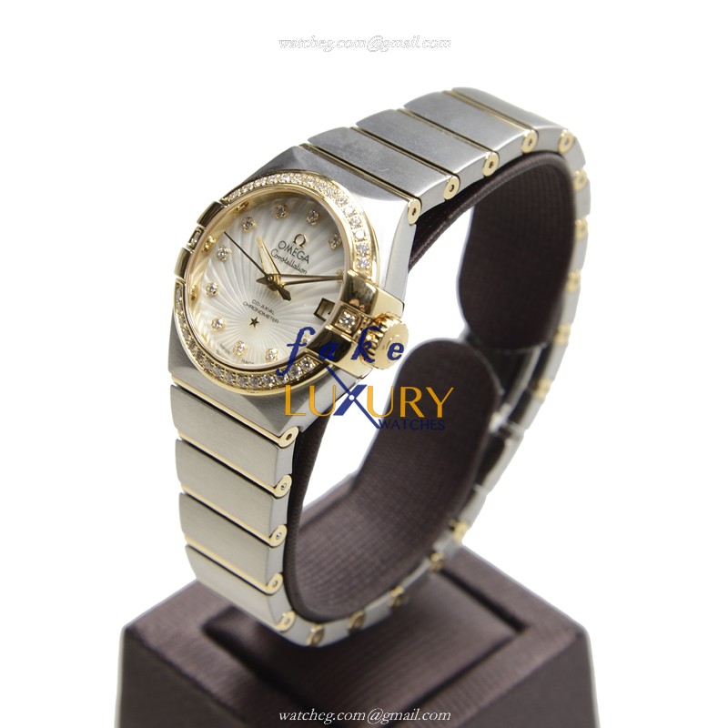 -12325272055002 - Omega CONSTELLATION Automatic 18kt Gold Diamond Steel Replica Watch - Image 3