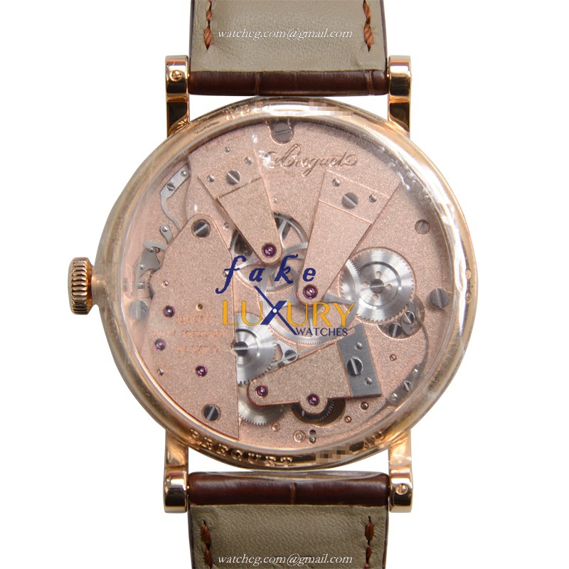 7047BR/R9/9ZU - Breguet Tradition Replica Watch Manual Wind Rose Gold Black Dial - Image 3