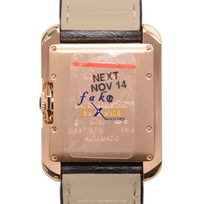 W5310005 - Cartier Tank Automatic Replica Watch - 18kt Rose Gold - Silver White Dial - Image 3